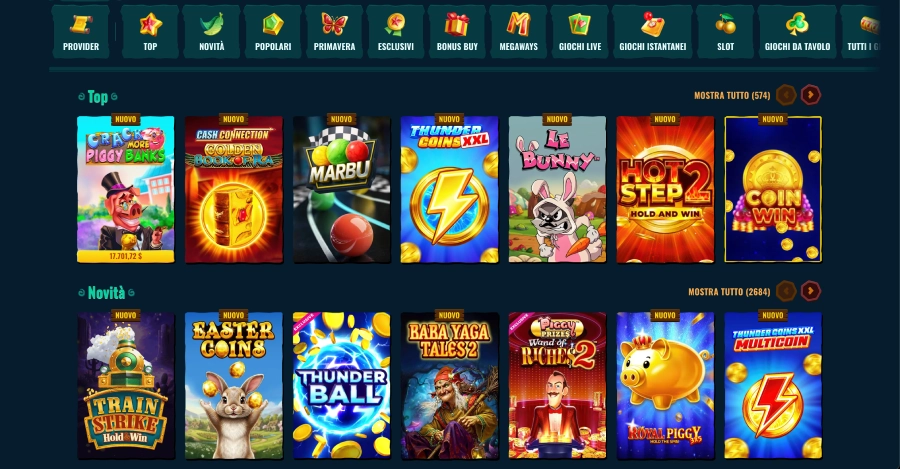 Slot machine su Spinanga casinò