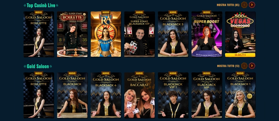 Spinanaga casinò live