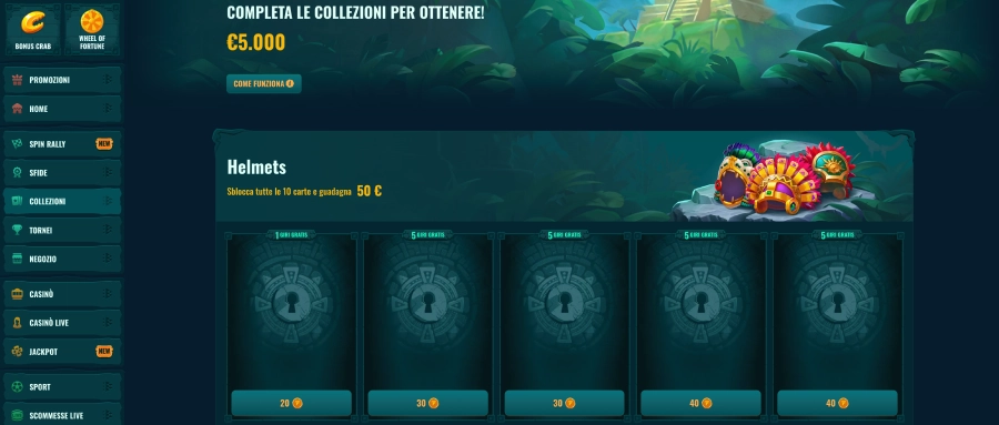 Spinanga casinò collezioni