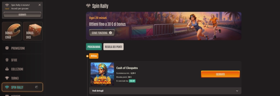 Neon54 casinò spin rally