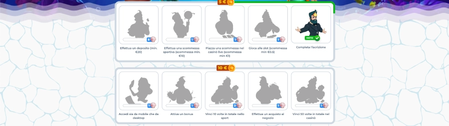 Posido casino colleziona tutti gli adesivi