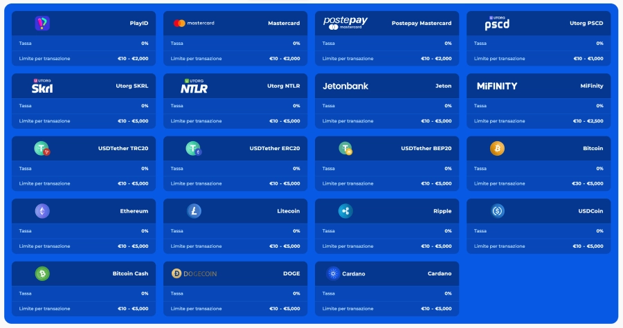 Posido casinò pagamenti