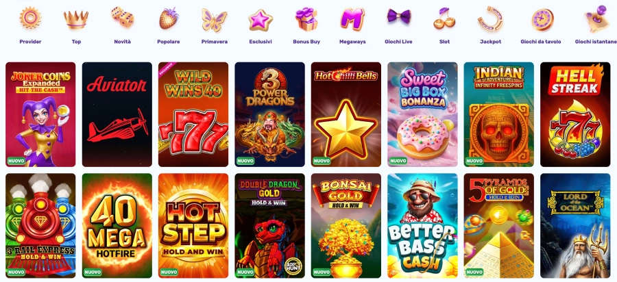 Slotspalace casinò giochi