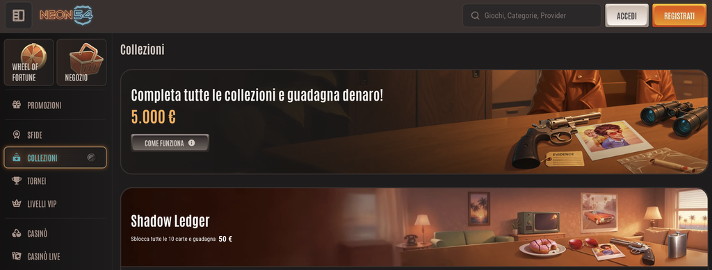 Le collezioni di Neon54 
