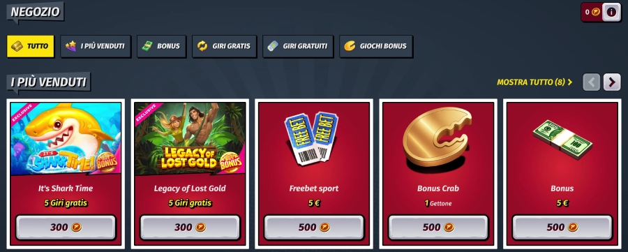 Allyspin casino negozio