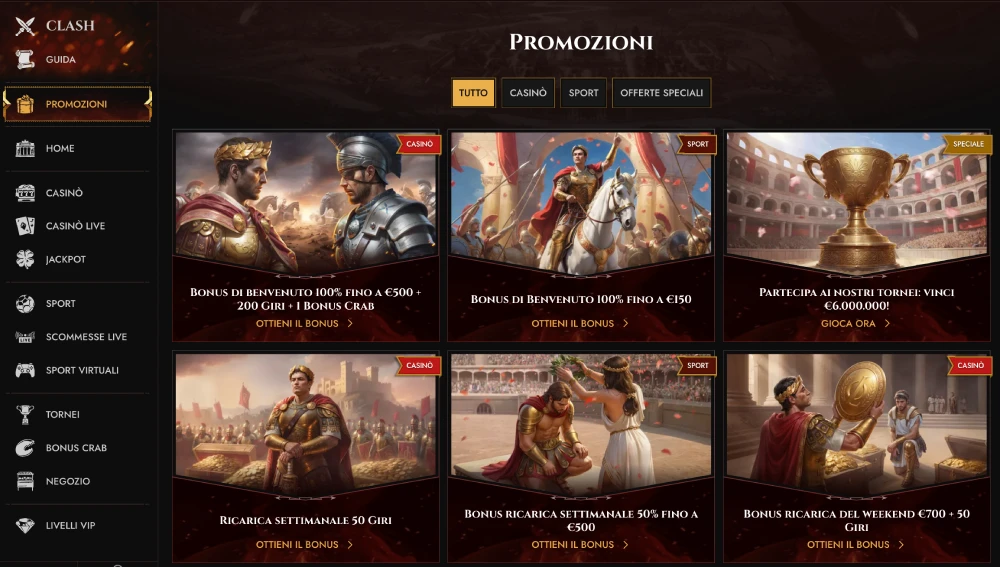 Legiano casino bonuses