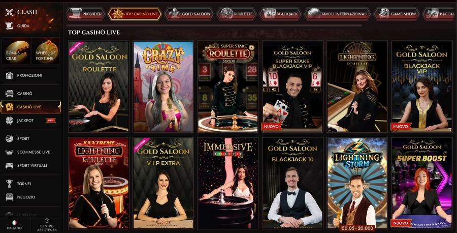Legiano casinò live
