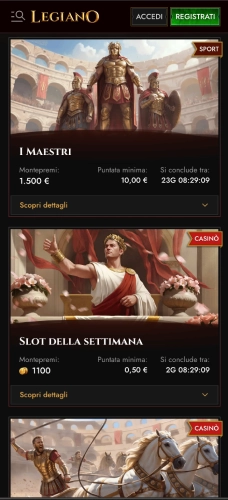 Tornei del casinò di Legiano