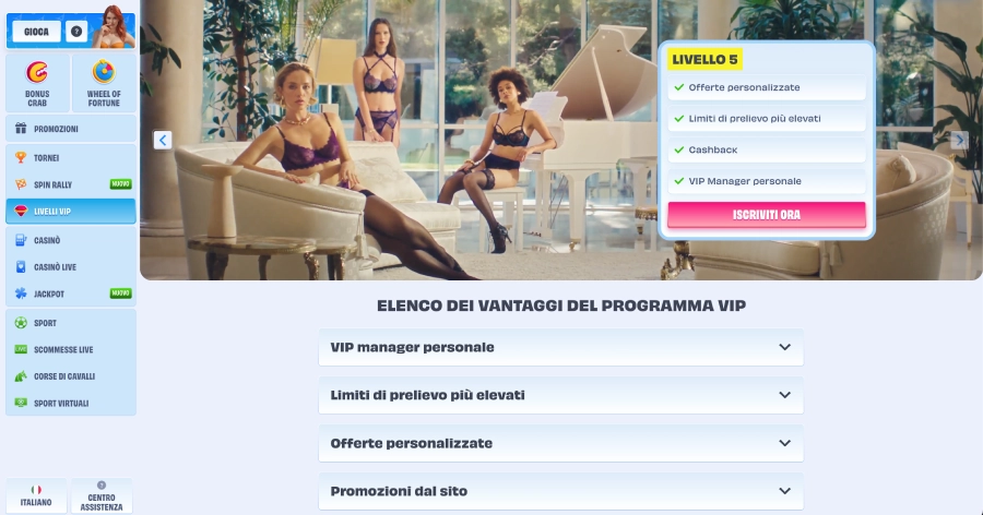 OnlySpins livelli vip