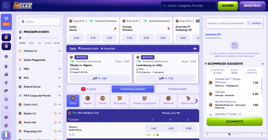Spinbara casinò scommesse