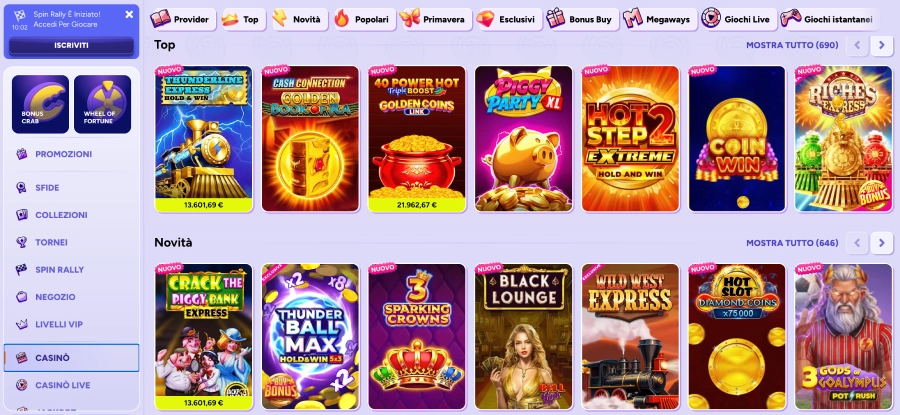 Spinbara casinò giochi