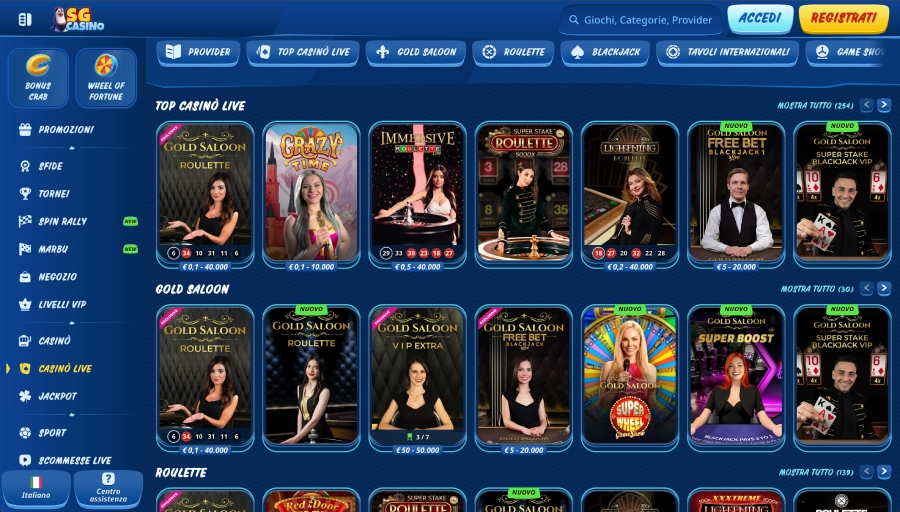 Top casino live