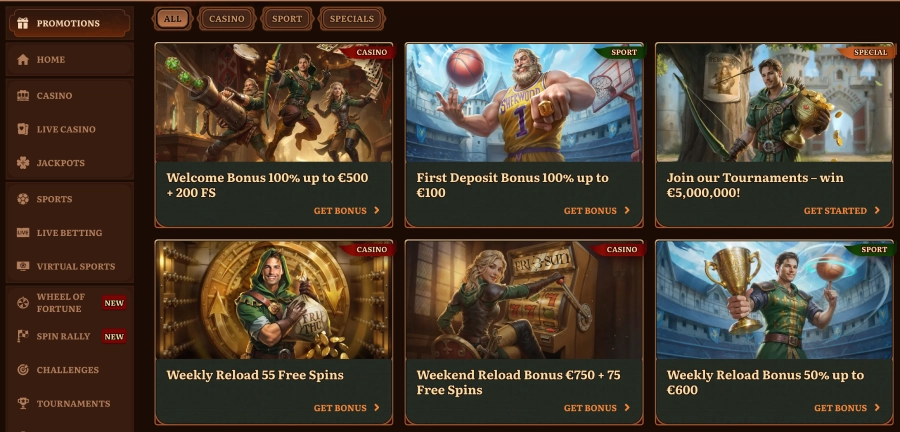 Wildrobin casinò bonus
