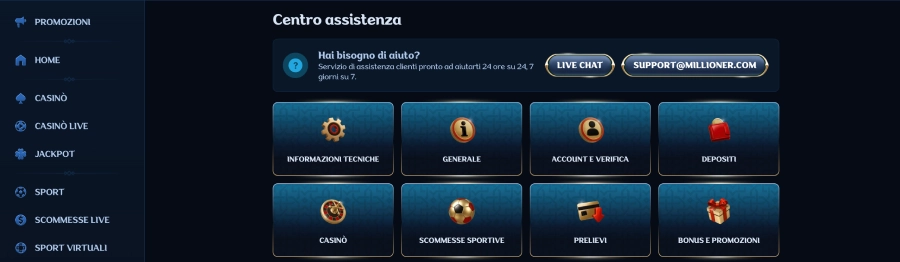 Millioner centro assistenza