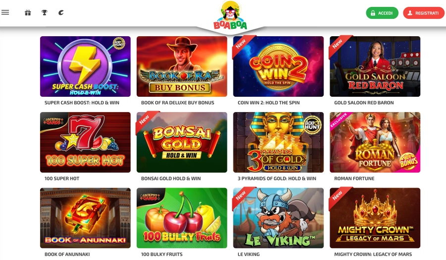 BoaBoa gioch disponibili