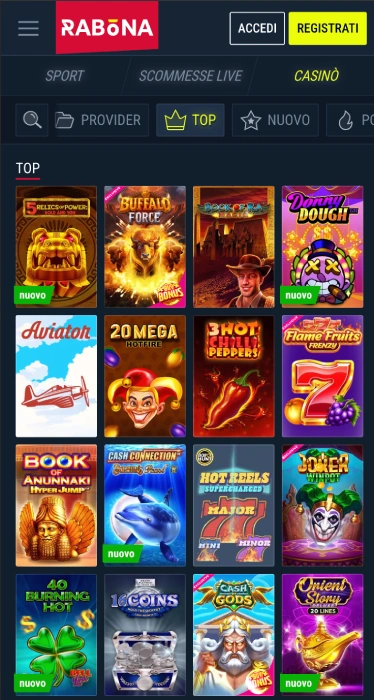 Rabona giochi
