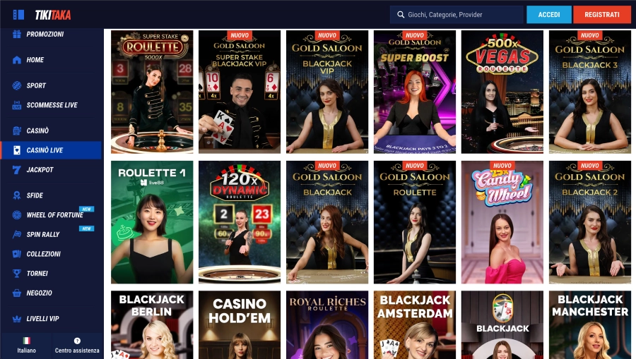 Tikitaka giochi dal vivo