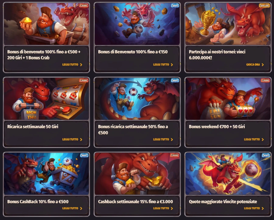 Dragonia casinò promozioni