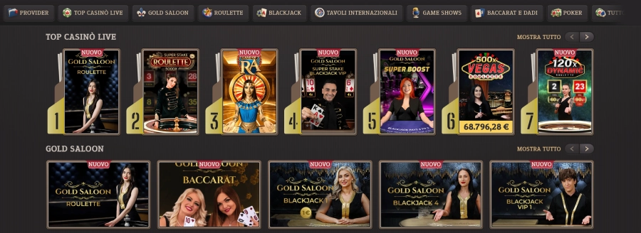 SpinBoss casinò live