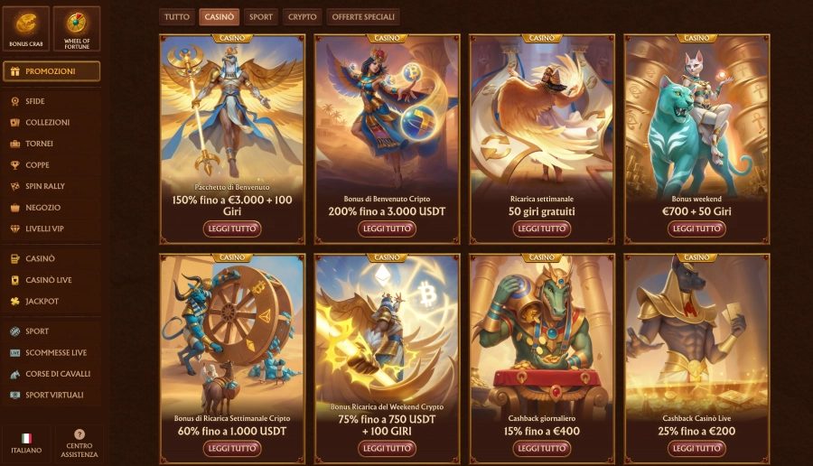 Bonus del casinò AmunRa