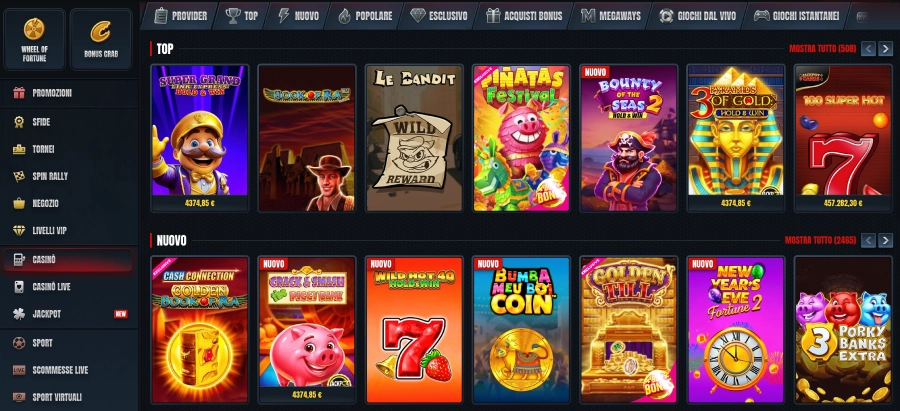 Giochi disponibili su Glorion casino