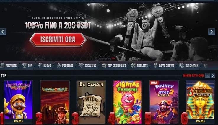 Glorion casinò home page