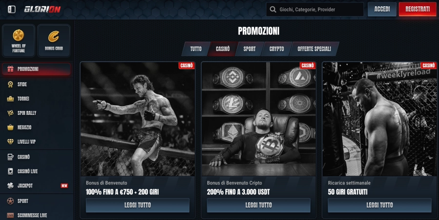 Glorion casinò promozioni