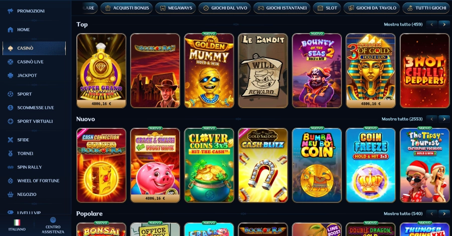 Millioner casinò giochi