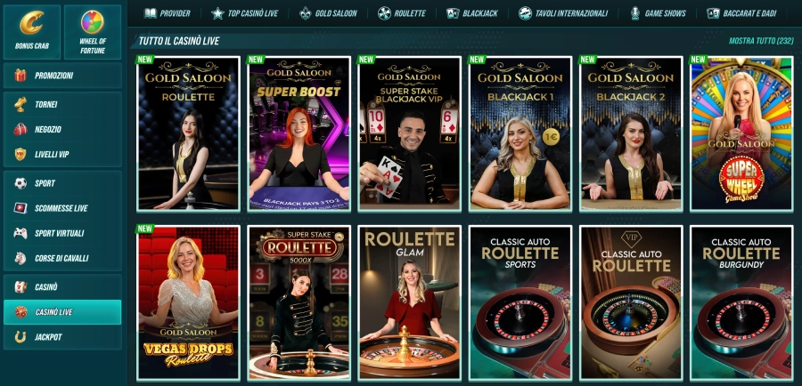 Golisimo casinò live