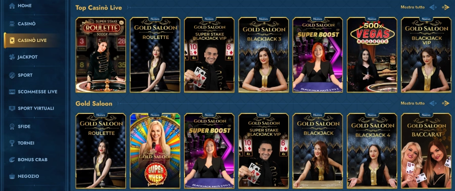 Casea Esperienza nel casinò live