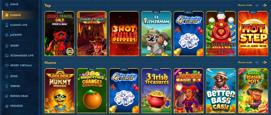 Giochi disponibili su Casea