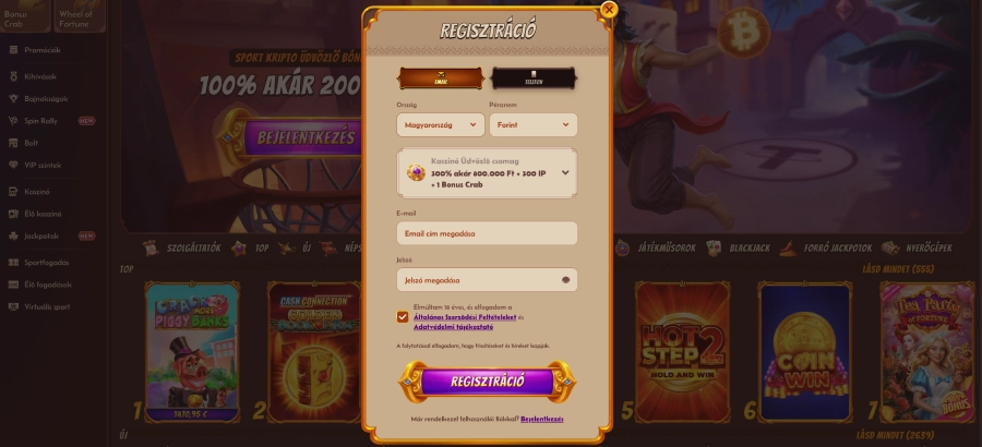 Alawin kaszinó regisztráció