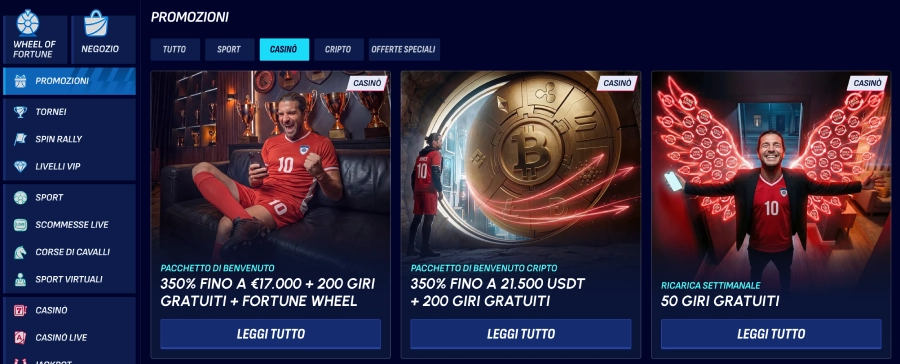 Betscore casinò bonus