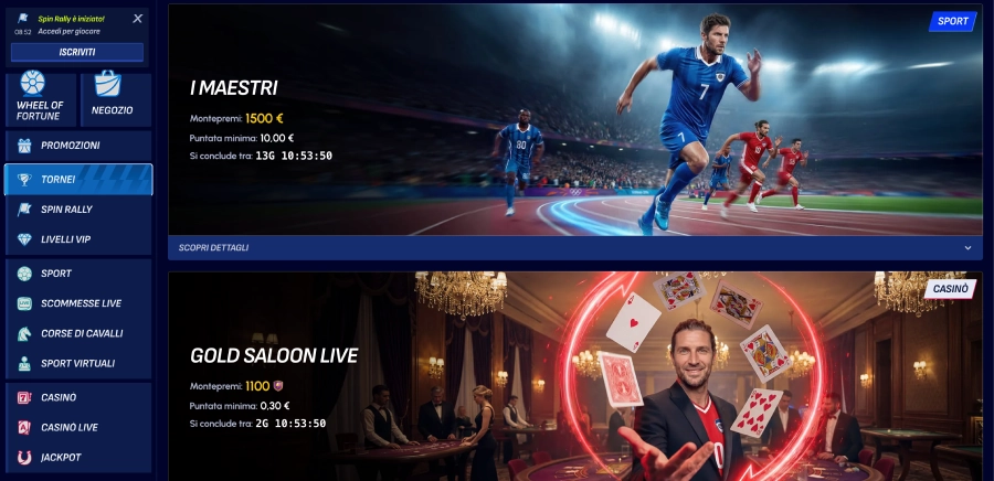 Betscore casinò tournei