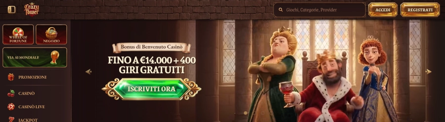 Crazytower casinò banner