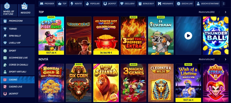 Slot di Betscore casino