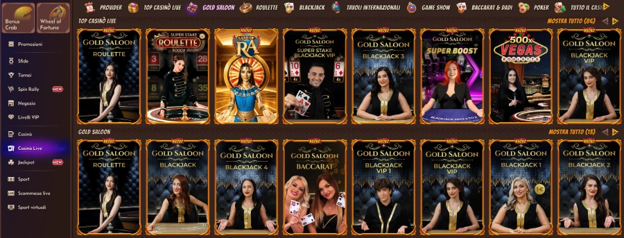 Alawin casinò dal vivo