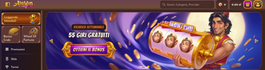 Alawin casinò bonus