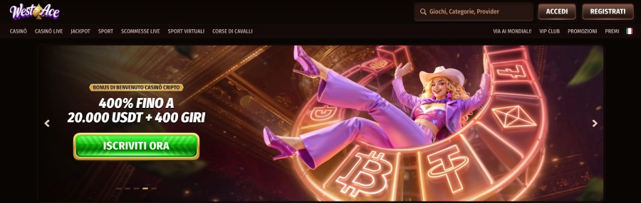 Westace casino banner