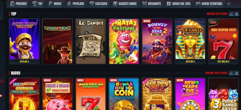 Giochi disponibili su Glorion casino