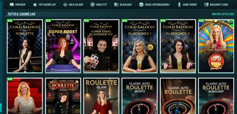 Golisimo casinò live