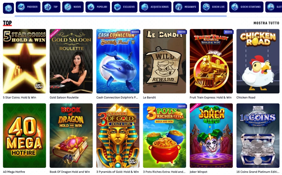 Bankonbet giochi