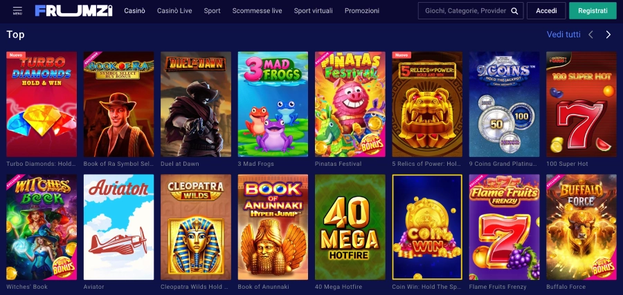 Frumzi casinò giochi