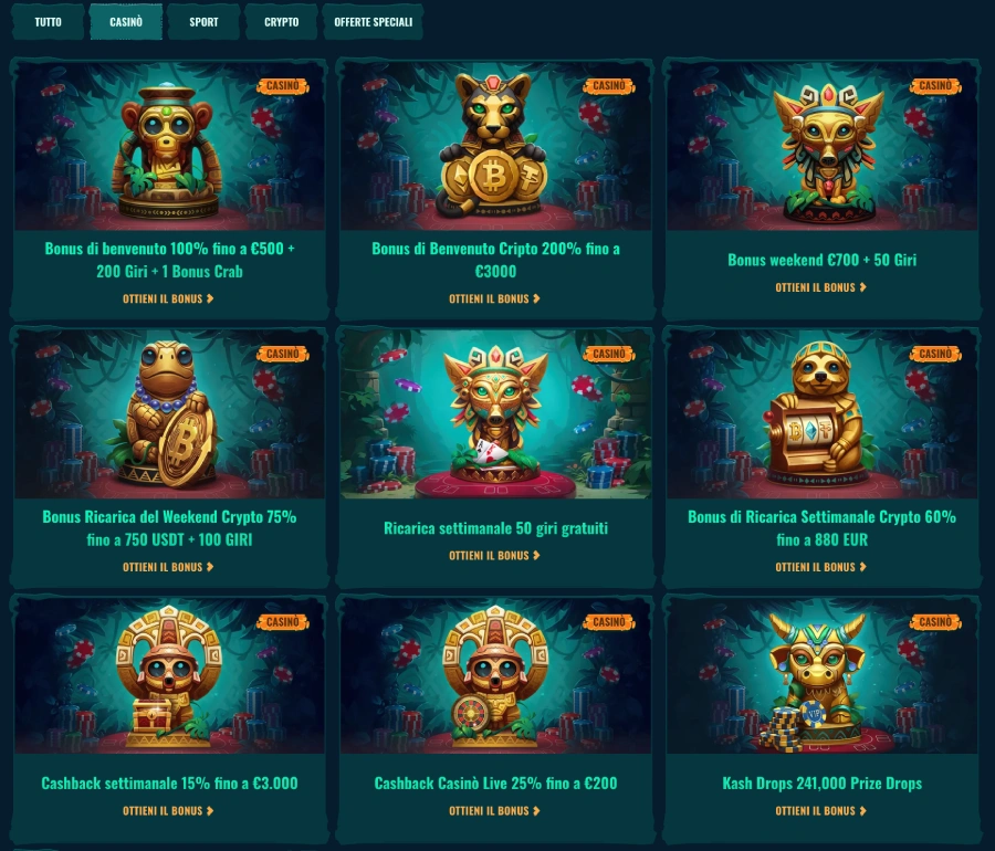 Spinanga casinò promozioni