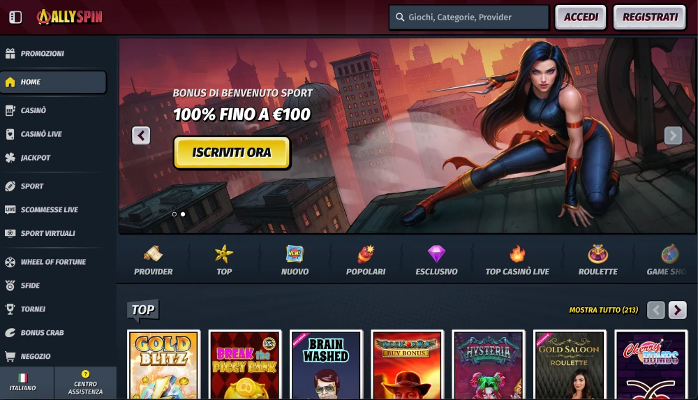Allyspin casino italiani