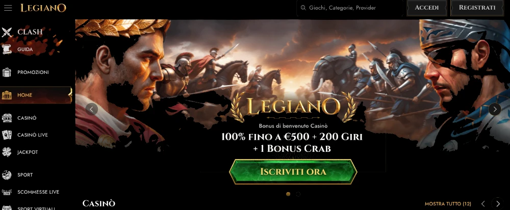 Legiano homepage