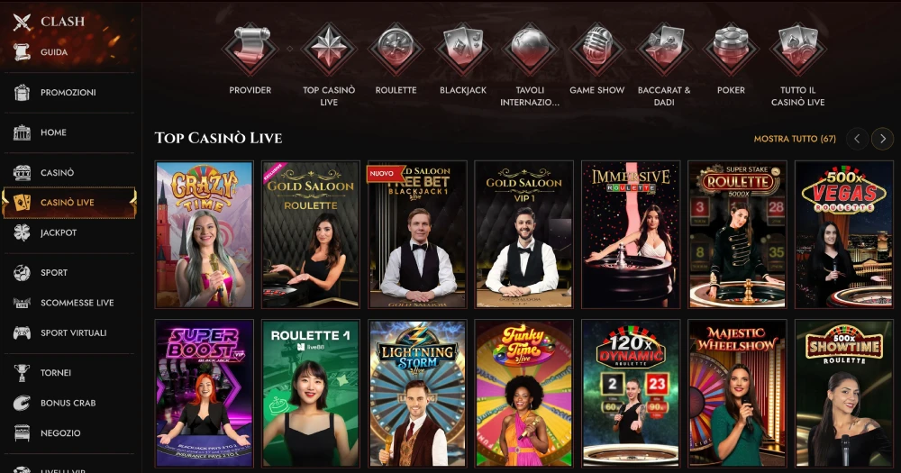 Legiano casinò live e giochi con croupier