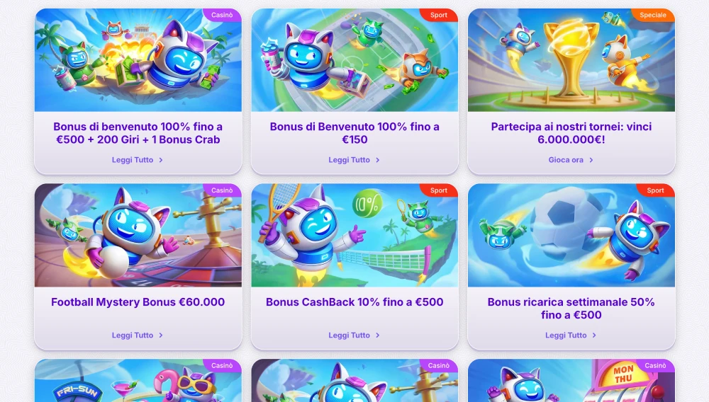 Robocat casinò bonus
