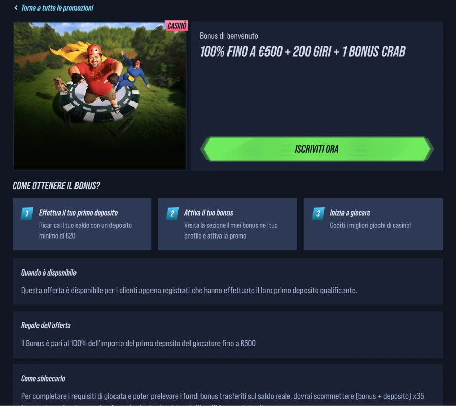 VegasHero bonus di benvenuto