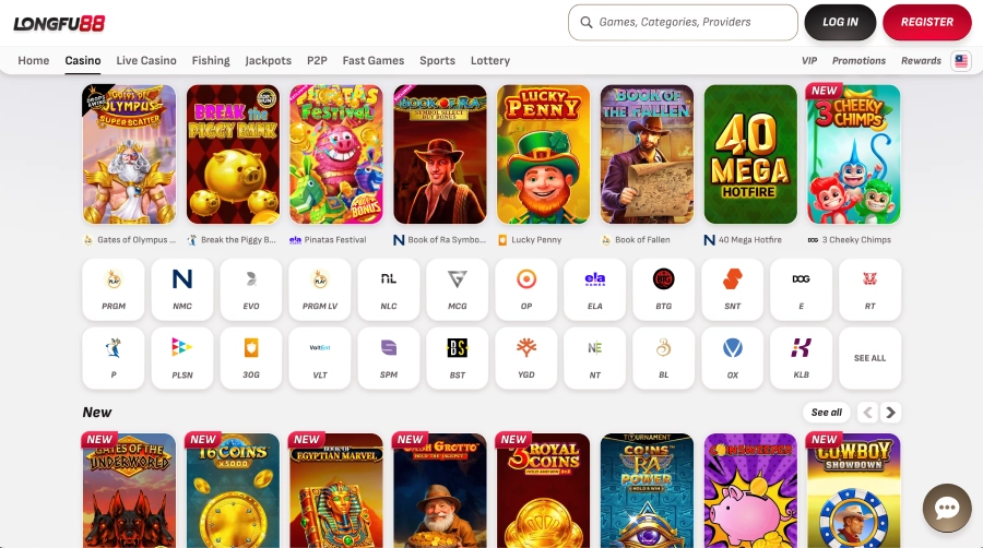 Giochi da casinò e slot machine Longfu88